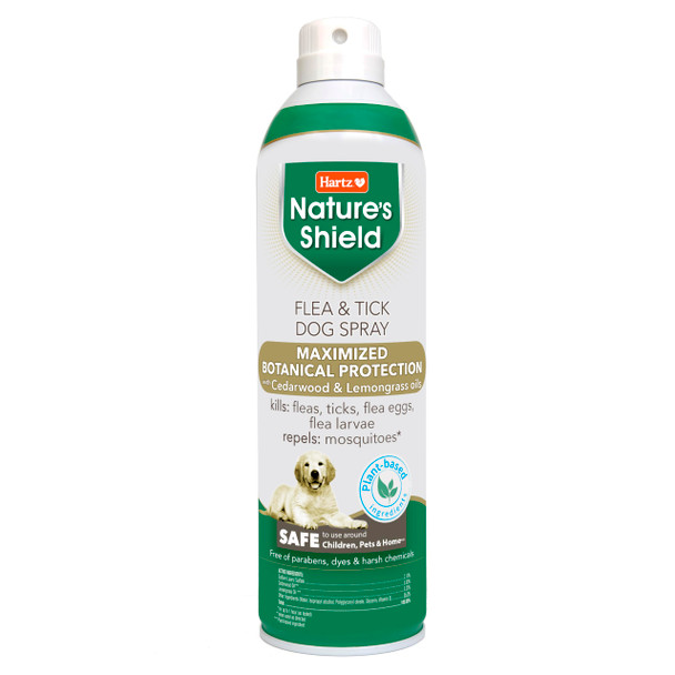 Hartz Nature S Shield Flea & Tick Dog Shampoo Maximized Botanical Protection & Prevention With Cinnamon Citronella & Rosemary Oils 14 Ounces