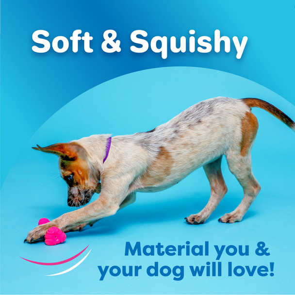 Hartz Duraplay Bone Squeaky Latex Dog Toy For Medium Breeds 3 Pack