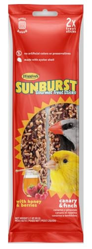 Higgins Sunburst Gourmet Avian Treat Stick For Canary & Finch. Honey & Berries 2Pk. 2.1Oz