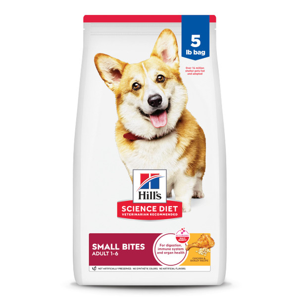 Hill'S Science Diet Adult 1-6 Adult 1-6 Premium Nutrition Small Kibble Dry Dog Food Lamb & Brown Rice 4.5 Lb Bag