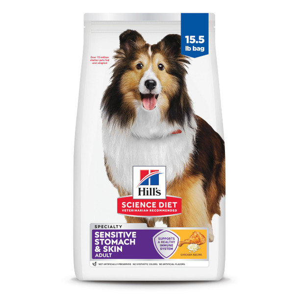 Hill'S Science Diet Adult Sensitive Stomach & Skin Dry Dog Food Chicken 4 Lb. Bag