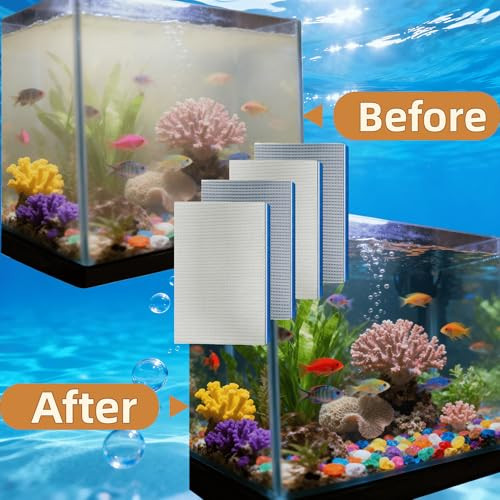 Holadawn 8-Layer Aquarium Filter Media Sponge Pad Trim-To-Fit Foam Filter Floss For Fish Tank Filter (15.7"X11.8"X0.78")