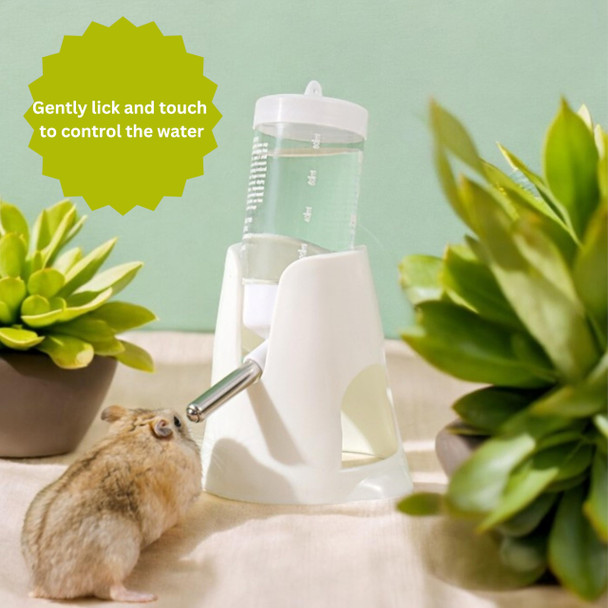 Homedy Crafts Hamster Water And Food Dispenser Set Stand Water Bottle Holder Food The Bowl For Dwarf Hamsters Small Guinea Pigs Gerbil Hedgehog Small Animals Hamster Cage Accessories Mini Pets Stuff (Blue 80 Ml)
