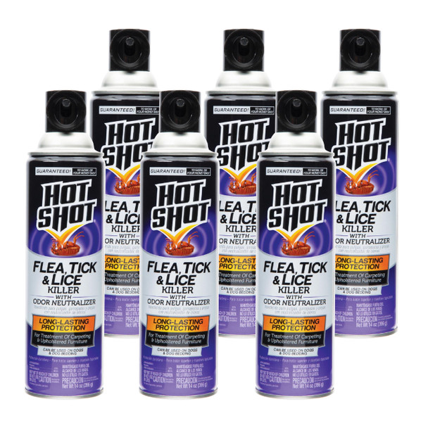 Hot Shot Flea Tick & Lice Killer With Odor Neutralizer (Aerosol) 14 Oz (1 Pack)