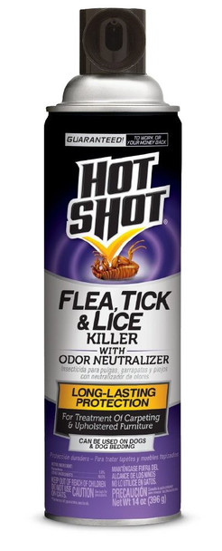Hot Shot Flea Tick & Lice Killer With Odor Neutralizer (Aerosol) 14 Oz (1 Pack)