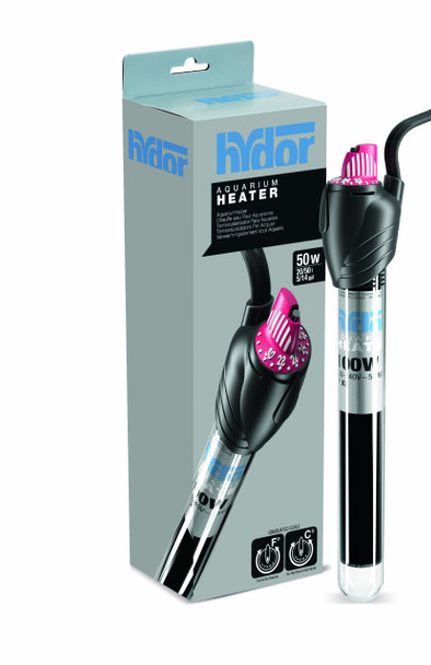 Hydor Theo Shatterproof Aquarium Heater 25-Watt & Ideal For 2 To 7 Gallon Fish Tanks 7-Inches Long