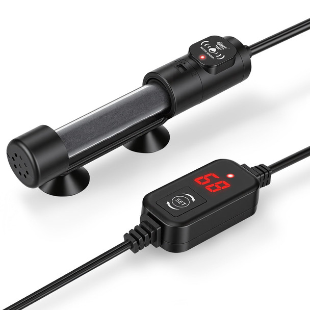 Hygger 150W Submersible Aquarium Heater With Digital Temperature Controller Mini Fish Tank Heater For 20 30 Gallon Tanks Overheat & Out-Of-Water Protection Freshwater & Saltwater