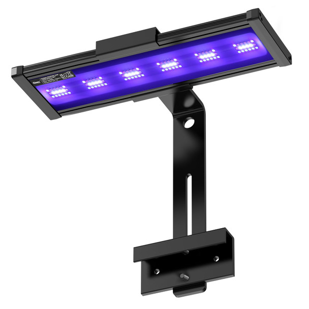 Hygger Led Saltwater Aquarium Light 24/7 Mode Nano Tank Reef Light For Coral Refugium Light With White Blue U-V Leds Dimmer Timer Moonlight Mounting Bracket 2 Metal Legs 11'' Long 19W