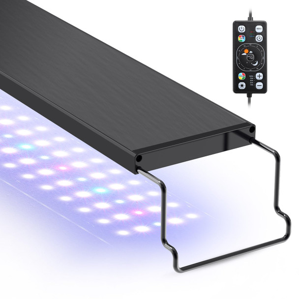 Hygger Aquarium Led Light Fish Tank Full Spectrum Lighting With 24/7 Day-Night Cycle Mode & Auto On/Off Timer 7 Colors Options Dimmable Extendable Bracket For 1218Inch Freshwater Plant Tank