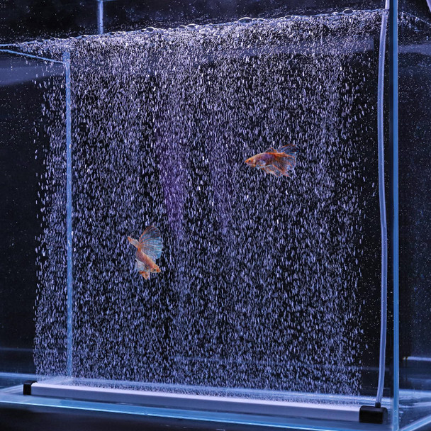 Hygger Aquarium Bubble Strip Nano Air Bubble Curtain Wall Aquarium Air Stone Kit Quiet High Dissolved Oxygen Diffuser Fish Tank Bubbler Decorations For Freshwater Saltwater (5.9 Inch)