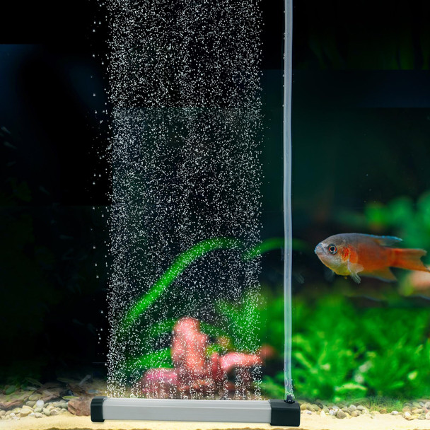 Hygger Aquarium Bubble Strip Nano Air Bubble Curtain Wall Aquarium Air Stone Kit Quiet High Dissolved Oxygen Diffuser Fish Tank Bubbler Decorations For Freshwater Saltwater (5.9 Inch)