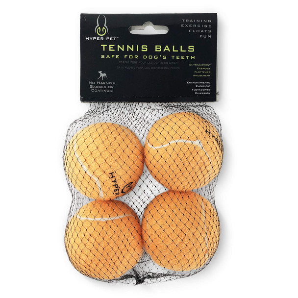 Hyper Pet Mini Tennis Balls For Dogs (Safe Dog Ball Tennis Balls For Exercise & Training) Interactive Toys Work With Hyper Pet K9 Kannon Mini Dog Ball Launcher - 4 Pack Pink