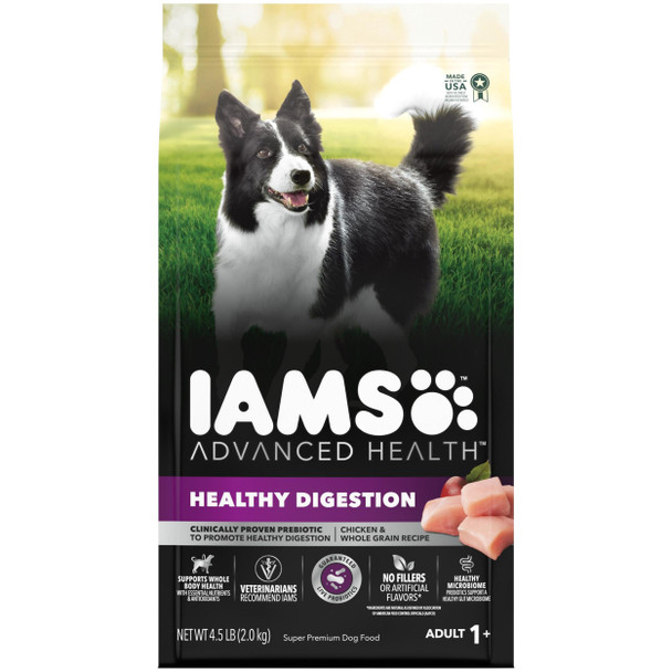 Iams Advanced Health Dry Dog Food Healthy Digestion Adult Dog Food With Real Chicken Recipe 36 Lb. Bag