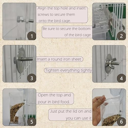 Ibwell Set Of 3 Automatic Bird Feeders And Waterers For Cage No Mess Seed And Parrot Water Dispenser Perch For Cages