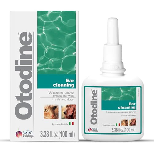 Icf Otodine Dog Ear Cleaner Solution Drops For Itchy Ears Infections Head Shaking Scratching Wax Debris & Odor - Tris-Edta Flush - Gentle & Safe For Cats & Puppies - 100Ml