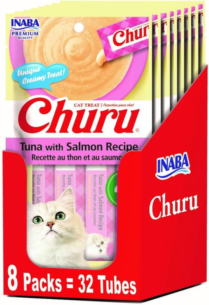Inaba Churu Cat Treats Creamy Lickable Pur E Cat Treat With Vitamin E 0.5 Ounces Each Tube 4 Tubes Tuna Recipe