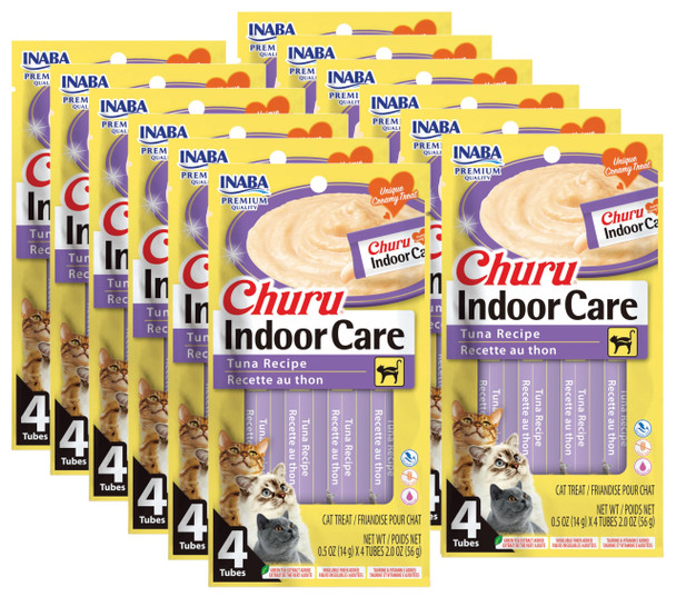 Inaba Churu For Cats Functional Creamy Lickable Pur E Cat Treat For Indoor Care And Hairball Control 0.5 Ounces Each 24 Tubes (4 Per Pack) 2 Flavor Tuna And Chicken Variety Pack