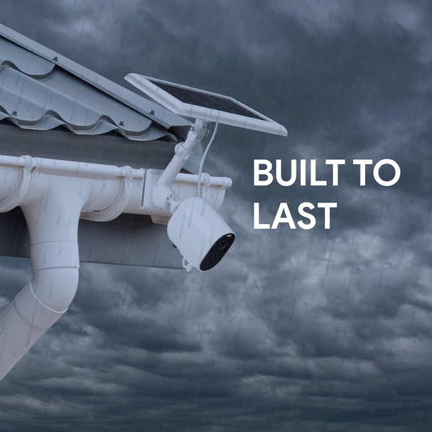 Wasserstein Gutter Mount for Camera & Solar Panel - Compatible with Wyze, Blink, Ring, Arlo, & Eufy (White)