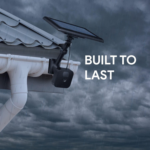 Wasserstein 2-in-1 Universal Gutter Mount for Camera & Solar Panel Compatible with Wyze, Blink, Ring, Arlo, Eufy Camera (Black)