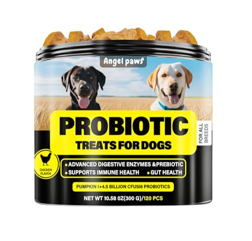 J-Prq Probiotics For Dogs - Grain Digestive Support For Gut Health & Skin Comfort - Delicious Soft Treats With Prebiotics For Puppy Adult & Senior Dog