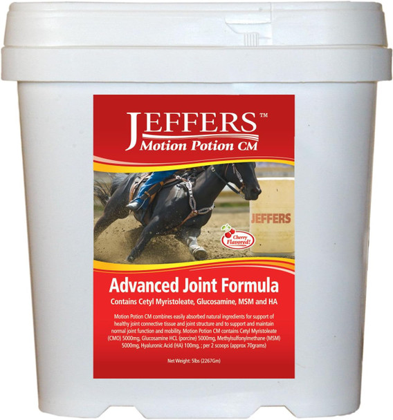 Jeffers Motion Potion Horse Joint Supplement Pellets Glucosamine Hcl Msm Chondroitin Hyaluronic Acid Vitamin C & E Daily Equine Support For Senior & Active Horses 3.1 Lbs 160 Day Supply