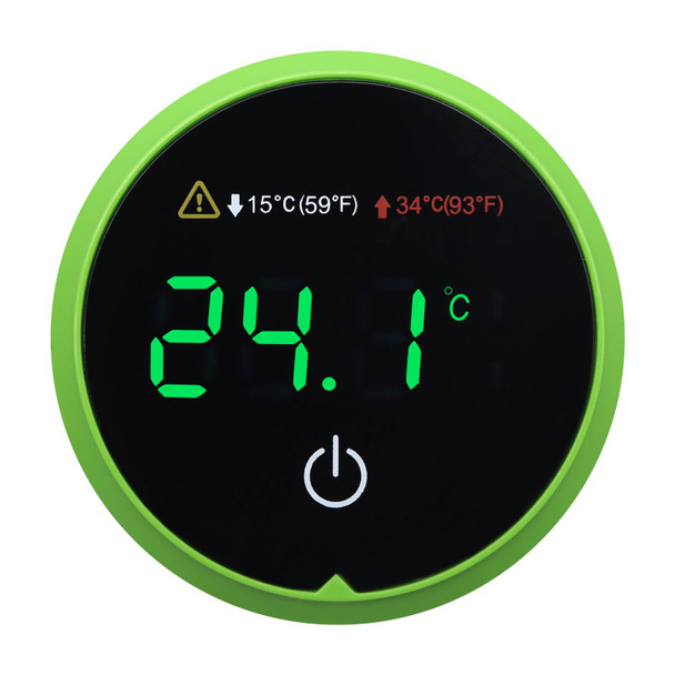 Jlenoveg Aquarium Digital Thermometer With Led Touch Screen - Stick-On Fish Tank Thermometer For Betta Tanks Hi/Lo Temperature Alarm Cordless Waterproof Sensor Cr2032 Battery (14-140 F/-10-60 C)