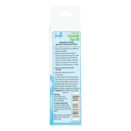 Jungle Tk301W Quick Dip Ammonia Test Strips 25-Pack