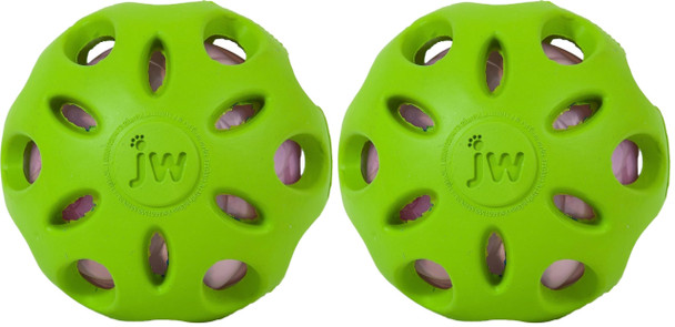 Jw Petmate Crackle Heads Crackle Ball Crunchy Noise Chew Fetch Toy For Dogs Assorted Colors Medium 3' Diameter