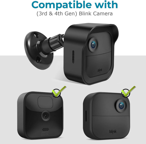 Camera Mount for Blink Outdoor 4 (4th Gen) , Weatherproof Protective Housing and 360 Degree Adjustable Mount with Blink Sync Module 2 Mount for Blink Outdoor (4th & 3rd Gen) Camera (Black, 3 Pack) Camera Mount for Blink Outdoor 4 (4th Gen) , Weatherproof Protective Housing and 360 Degree Adjustable Mount with Blink Sync Module 2 Mount for Blink Outdoor (4th & 3rd Gen) Camera (Black, 3 Pack)