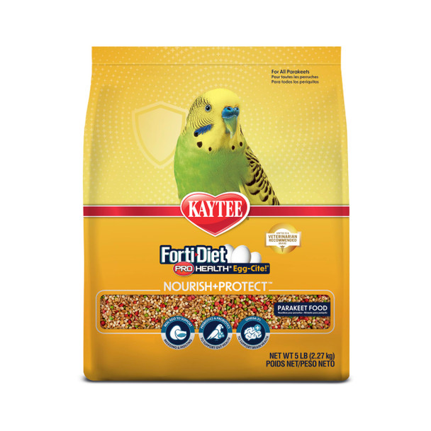 Kaytee Forti-Diet Pro Health Egg-Cite Nourish+Protect Parakeet Supports Breeding And Molting Nutrition Backed By Science Digestive Health 5 Pounds