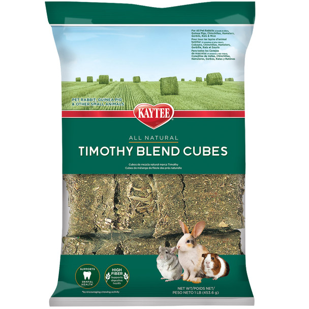 Kaytee Timothy Hay Blend Cubes For Pet Rabbits Guinea Pigs Chinchillas And Other Small Animals 1 Pound
