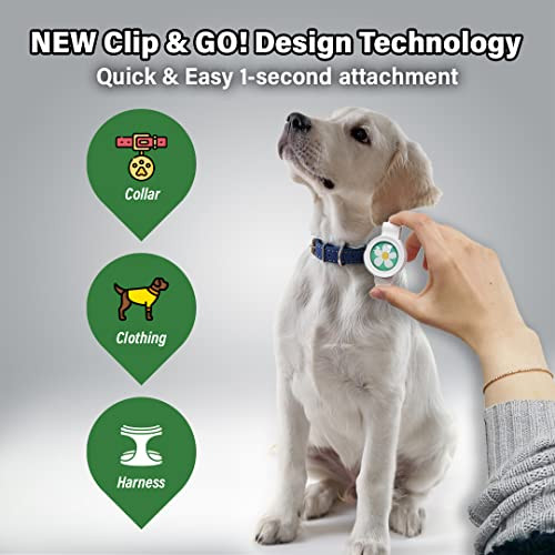 Kn Flax Bug-Off Clip For Dogs [2 Pack] Repels Flea Tick & Ants For 60 Days Natural Flea And Tick Repellent Collar [Made In Korea] Aegis By Kn Flax (Basketball & Smile)