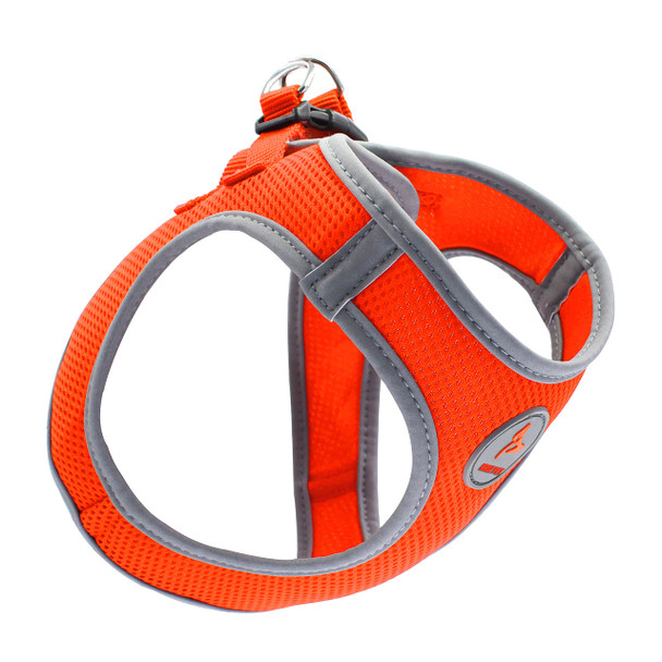Kruz Pet Kruz Dog Harness (Chest 16"-17" Weight 10 15 Lbs) Athletica Adjustable Heavy Duty No Choke Puppy Vest For Small Dogs Lightweight Air Mesh Reflective Puppy Essentials Orange Medium