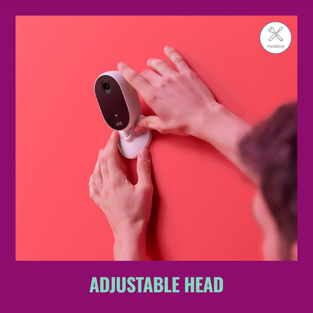 Wiz Indoor Security Camera - 1080P Hd Video - Full-Duplex Audio - Activate With Motion - Control With App - Works With Alexa- Google Assistant And Siri Shortcuts- Bluetooth Compatible- No Hub Required