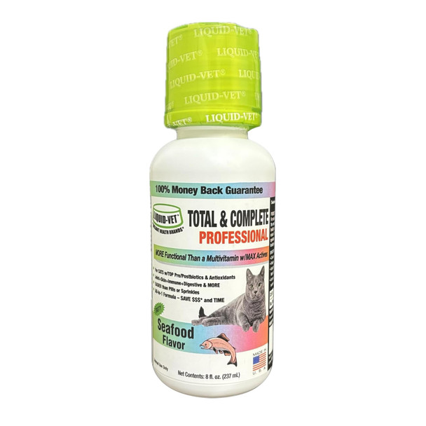 Liquid-Vet Premium 10-In-1 Cat Wellness Multi-Supplement: Glucosamine Cranberry Extract Prebiotics For Cats Ultimate Feline Joint Urinary Skin Immune Digestive Formula Specifically For Cats