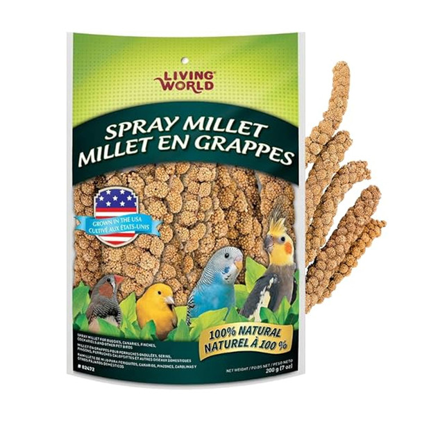 Living World Millet Spray For Birds 17.6 Oz Premium Treat For Budgies Canaries Finches Cockatiels And Other Pet Birds
