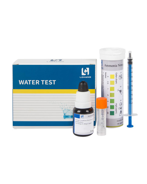 Lohand 0-20 Ppm Ammonia Test Strip Contains 6Ml Activator 100Strips Accurate Readings Professional Ammonia Test Kit For Fish Tanks Ponds Aquaculture Freshwater Aquarium