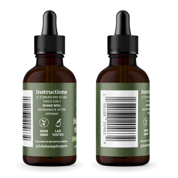 Lolahemp Calming Hemp Oil For Dogs With L-Theanine And Chamomile - Vet Formulated Natural Calming Dog Support - For Nerves Loud Noises Thunder Fireworks - Promotes Relaxation - Usa Made