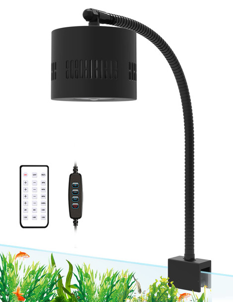 Lominie Led Aquarium Light Planted Tank Light 4 Channels Remote Control 6500K Aquarium Led Lamp For Freshwater Fish Tank Refugium With Gooseneck (A20 Freshwater)