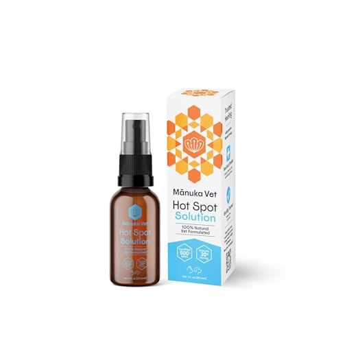 M Manuka Vet Manuka Vet Hot Spot And Wound Solution 500+ Mgo Medical Grade Manuka Honey Rapid Healing & Skin Repair Treatment For Dogs Horses And Other Animals 1 Fl. Oz. Spray