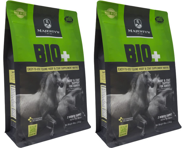 Majesty'S Bio+ Biotin Wafers - Superior Horse / Equine Hoof And Coat Support Supplement - Copper Zinc Lysine Methionine (60 Count)