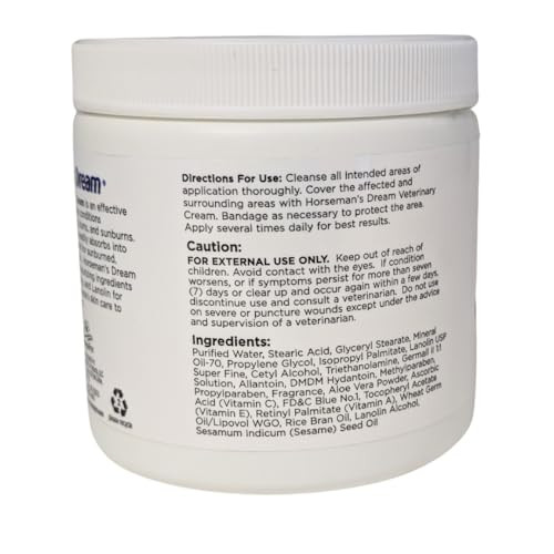 Manna Pro Corona Horseman'S Dream Vet Cream Jar Horse Minor Wounds Skin Soothe Conditions 16 Oz