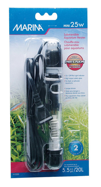 Marina Fluval Mini 25W Submersible Heater For Aquarium