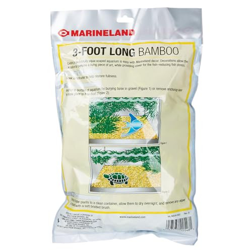 Marineland 3 Feet Plastic Bamboo Plant D Cor For Aquariums And Terrariums