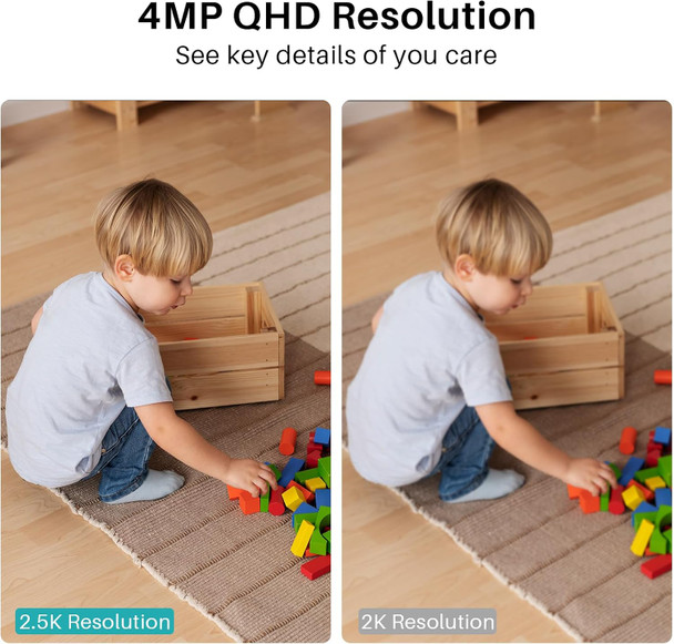 WUUK 4MP Indoor Security Camera, Pan Tilt Cam for Baby/Elder/Dog/Pet, Wi-Fi Home Security, Motion Detection & Tracking, Night Vision, 2-Way Audio, Compatible with Alexa & Google Home (2 Pack) WUUK 4MP Indoor Security Camera, Pan Tilt Cam for Baby/Elder/Dog/Pet, Wi-Fi Home Security, Motion Detection & Tracking, Night Vision, 2-Way Audio, Compatible with Alexa & Google Home (2 Pack)