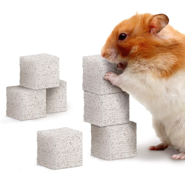 Meric Cocoo Grinding Stone For Small Pets Lava Rocks Trims Rodent Teeth Smooths Claws Adds Calcium To Diet Chew Toys For Rabbits Chinchillas Rats Mice Hamsters & Guinea Pigs (10 Pieces)