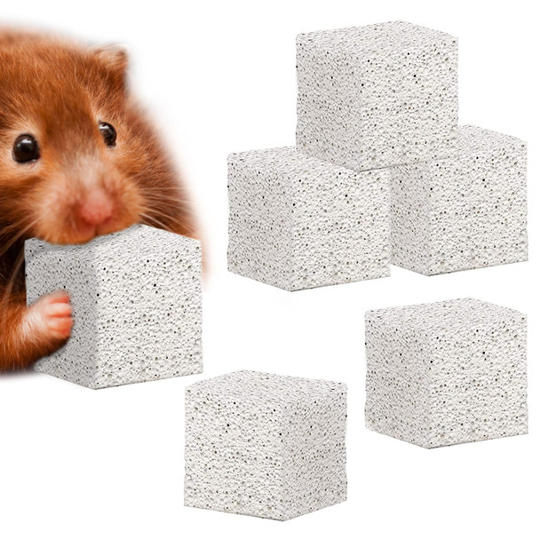 Meric Cocoo Grinding Stone For Small Pets Lava Rocks Trims Rodent Teeth Smooths Claws Adds Calcium To Diet Chew Toys For Rabbits Chinchillas Rats Mice Hamsters & Guinea Pigs (10 Pieces)