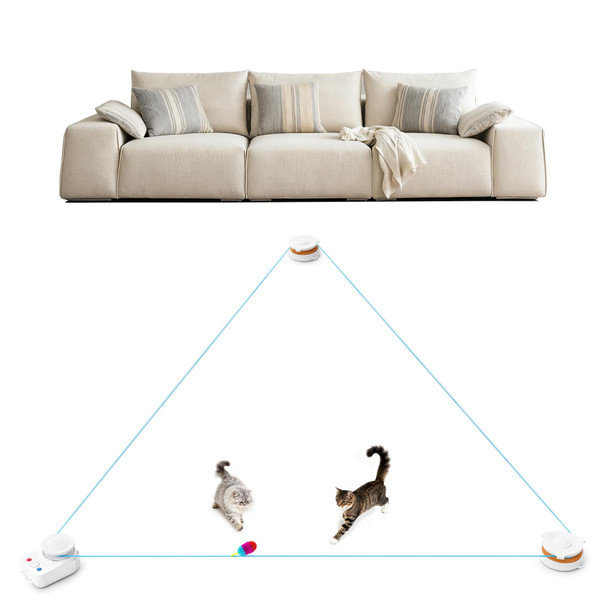 Metiya Interactive Cat Toy For Indoor Cats Automatic Moving & Enrichment Toy For Indoor Cats/Kitten Auto/Manual Control Cat Treadmill For Exercise & Mental Stimulation Stimulating Chase Toys (H1K2)
