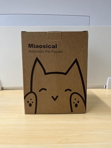 Miaosical Automatic Cat Feeder For 2 Cats6 Meals/Day12 Portions/MealDual Power Double BowlsDry Pet Food Autofeeder10S Voice RecordFlexible Programmable Schedule Timer(WhiteStainless Dual Bowls)