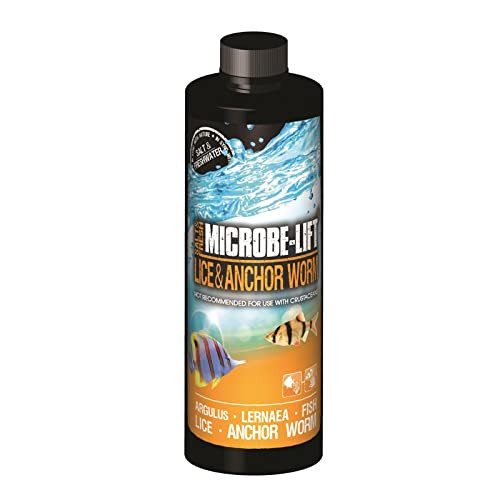 Microbe-Lift Lice And Anchor Worm For Saltwater And Freshwater Aquariums And Fish Tanks 4 Fl Oz
